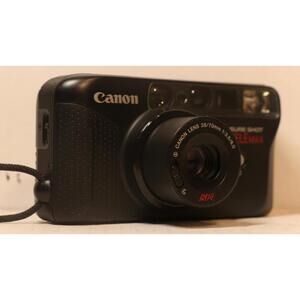 Canon Sure Shot Telemax 35mm Film Camera Film Tested Case & Manual / See Photos